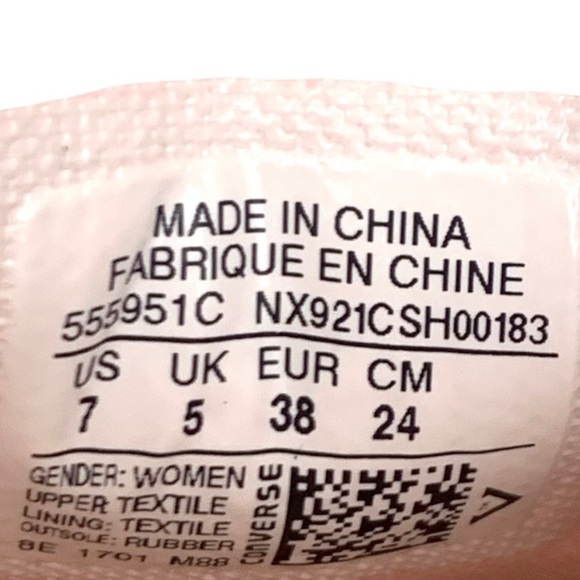 Converse Green & Pink pastel sneakers. Size 7 - Picture 8 of 8